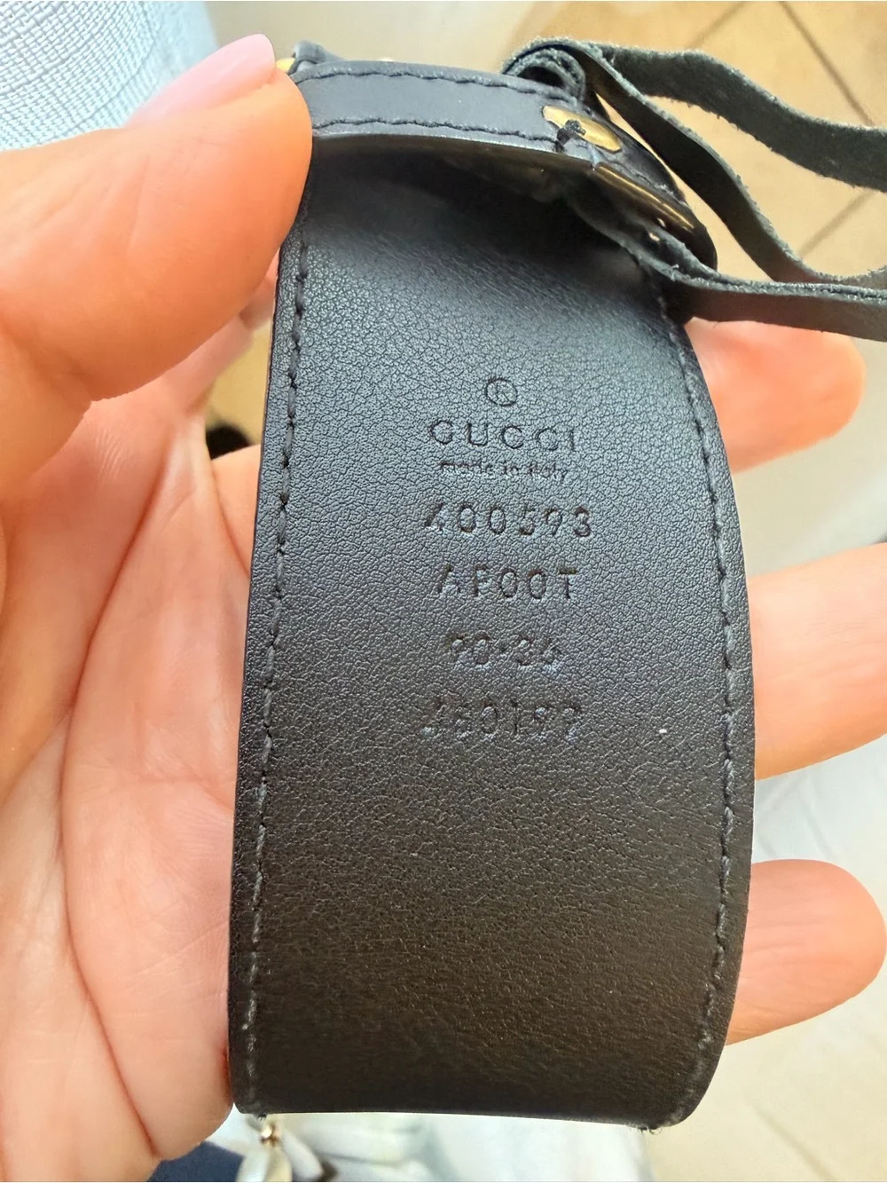 Gucci GG Authentic Marmont Leather Belt Gold Double G Buckle 90